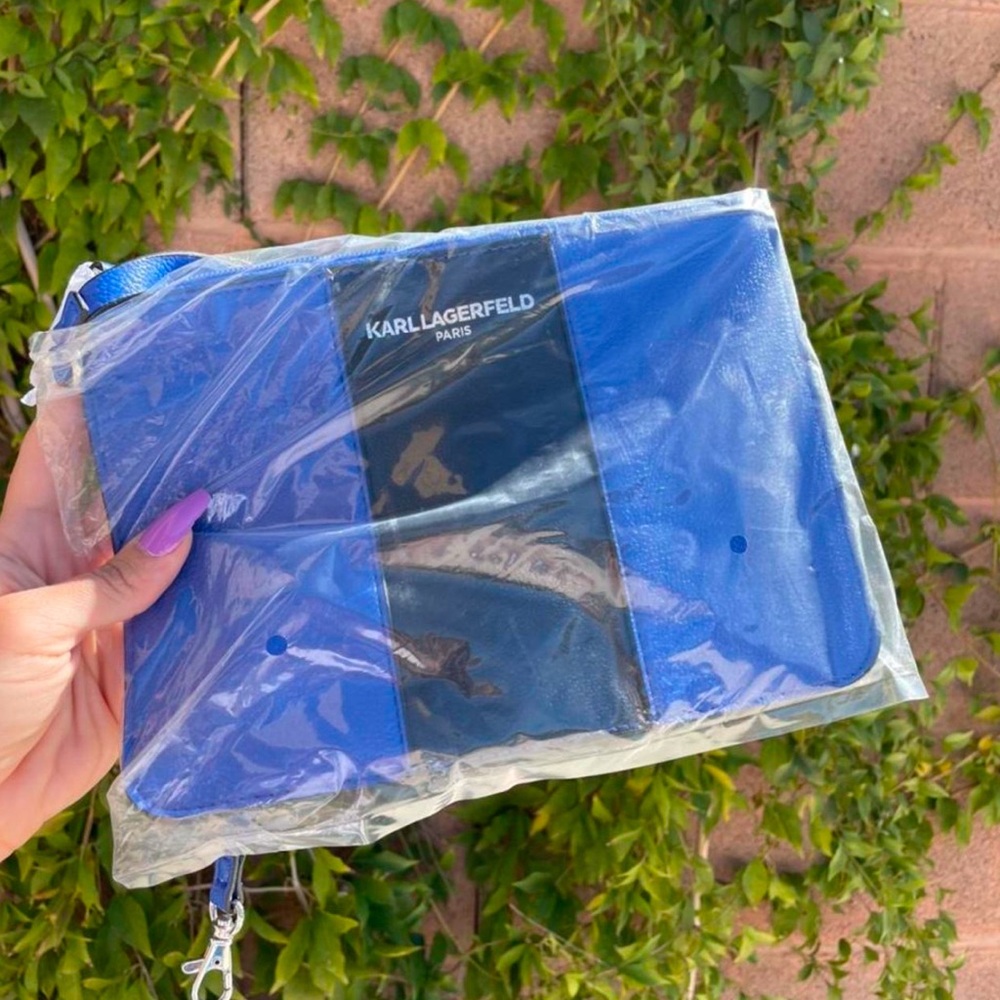 Karl Lagerfeld Blue Clutch